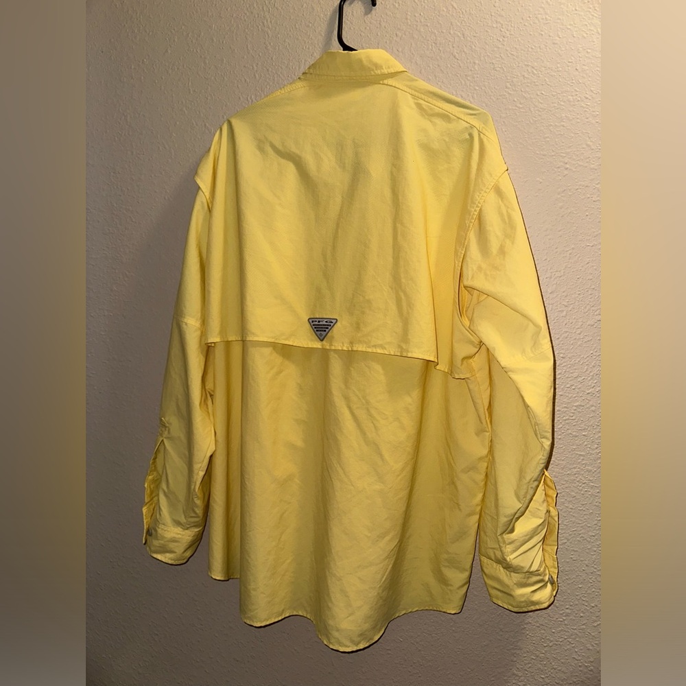 Columbia yellow button down